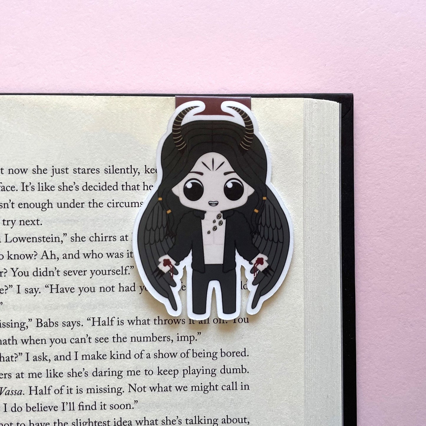 The Black Vulture Malachiasz Magnetic Bookmark, inspired by Something Dark and Holy