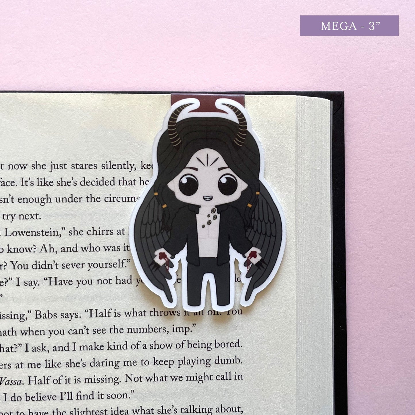 The Black Vulture Malachiasz Magnetic Bookmark, inspired by Something Dark and Holy