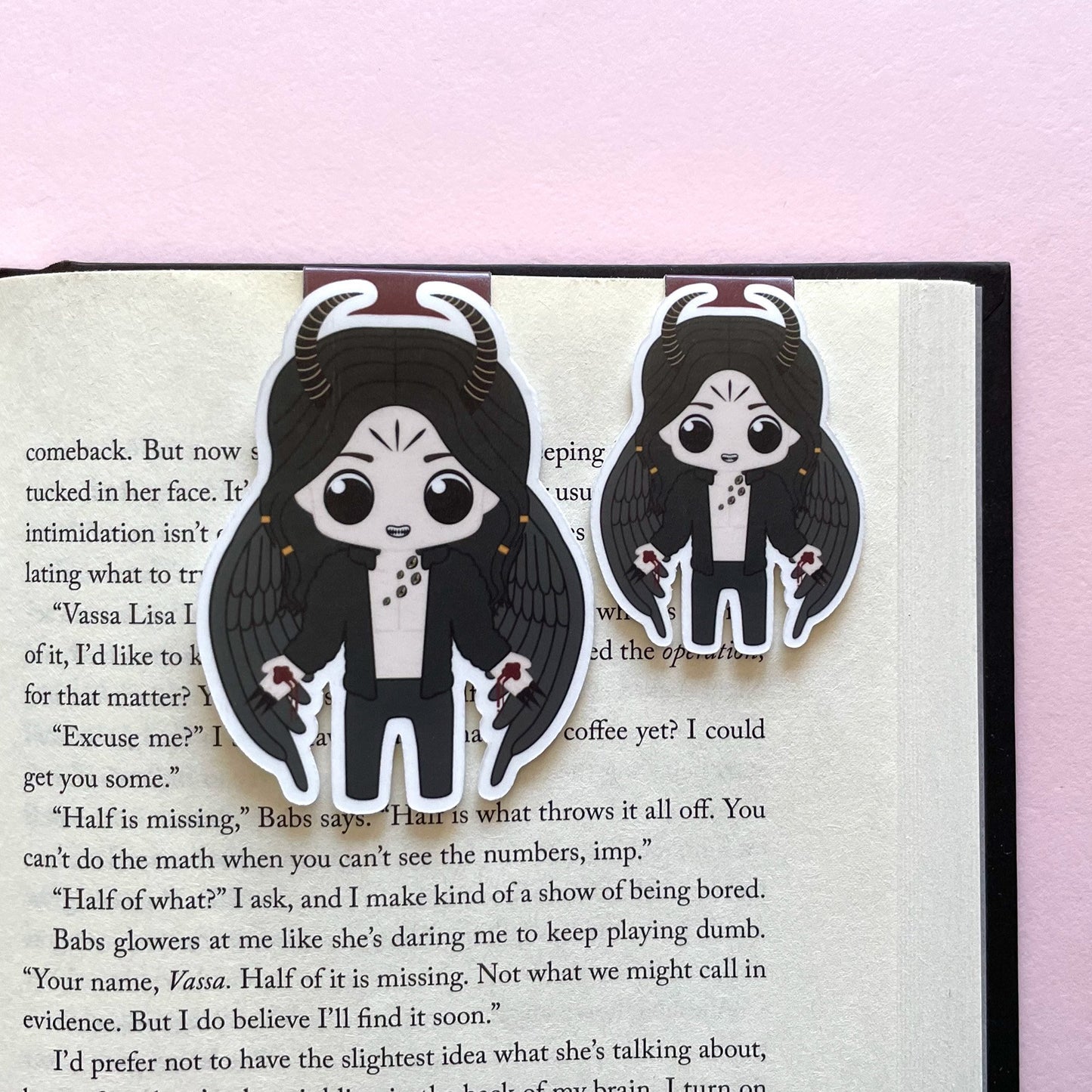 The Black Vulture Malachiasz Magnetic Bookmark, inspired by Something Dark and Holy