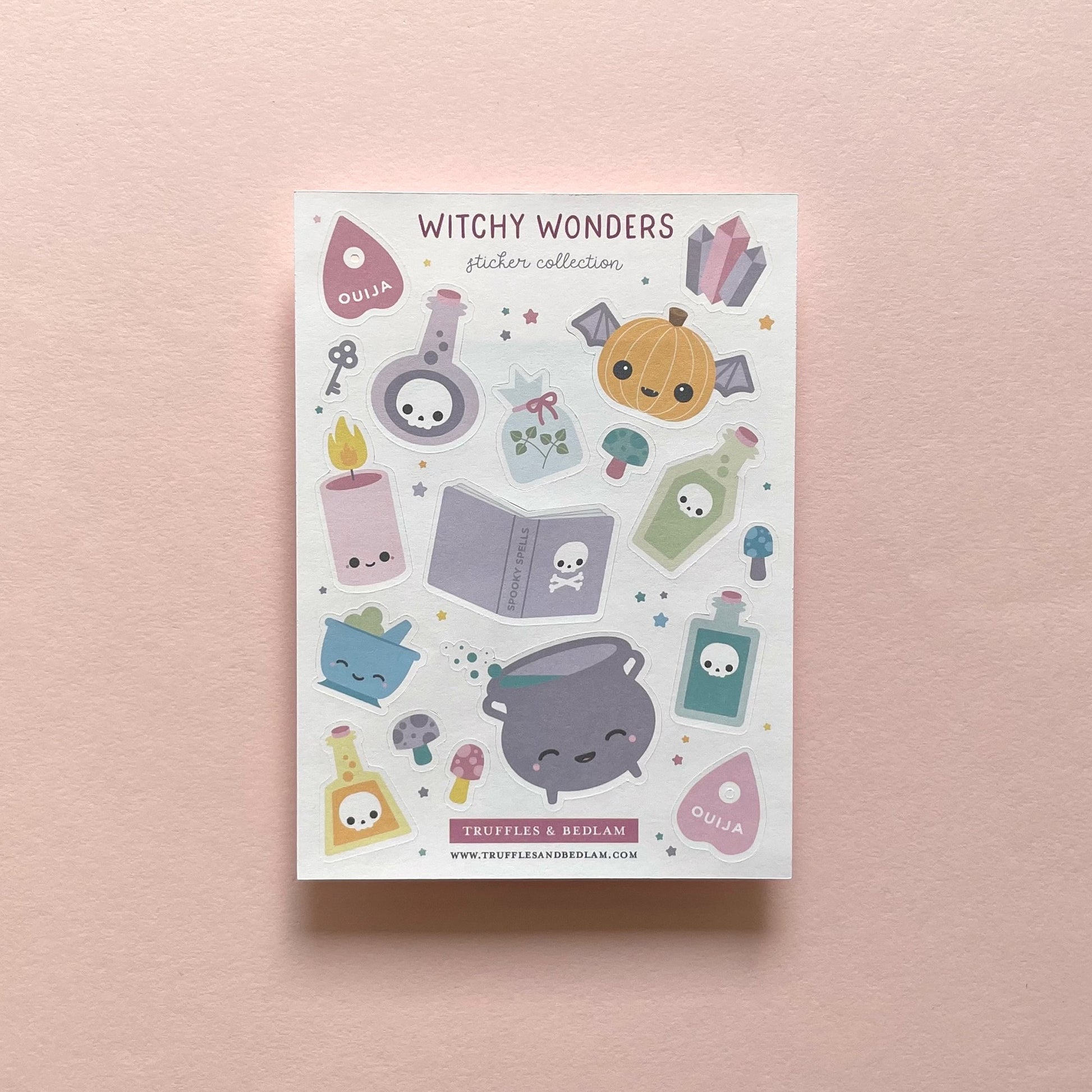 Witchy Wonders Stickers! Cute Pastel Goth Sticker Sheets: Creepy and Spooky Stationery for Planners, Bullet Journals, and Paper Lovers